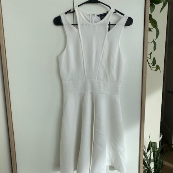 NWT Women Armani Exchange White Textured Fit and Flare Dress Size 4 N5A120YK100 - Picture 8 of 9